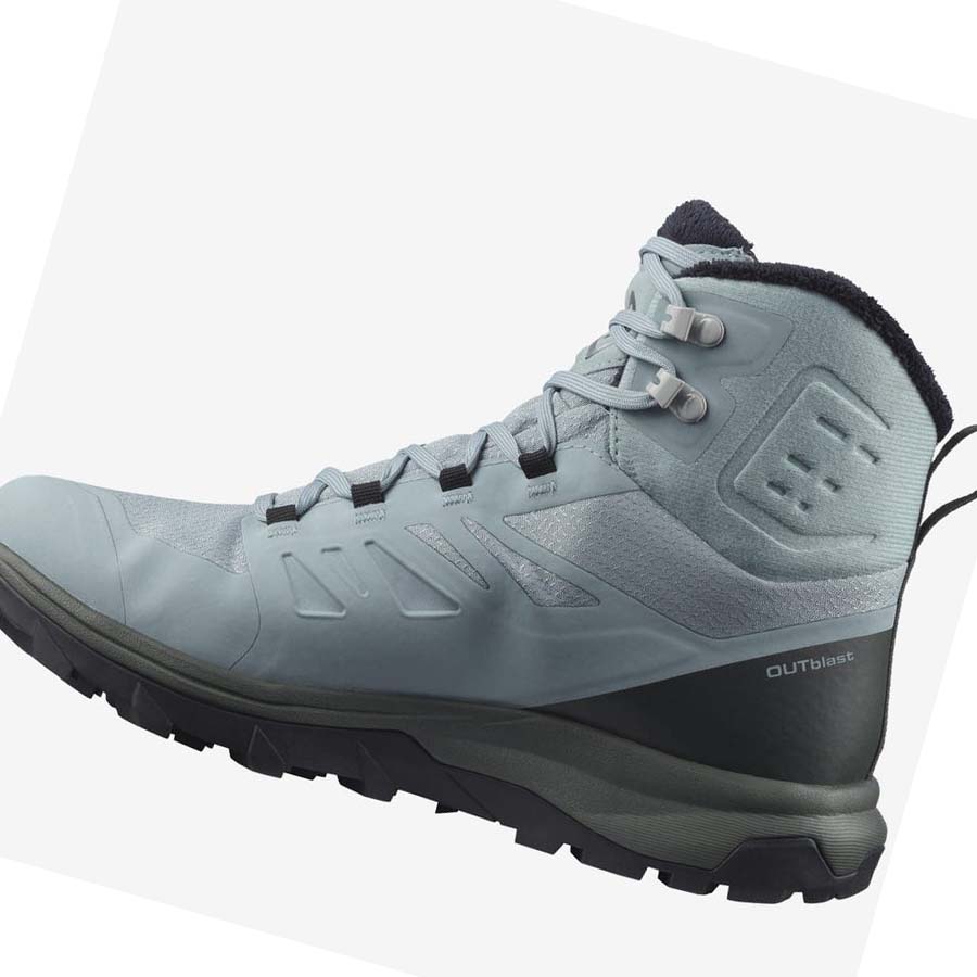 Salomon OUTBLAST THINSULATE™ CLIMASALOMON™ WATERPROOF Téli Csizma Női Kék | HU 3013CTV